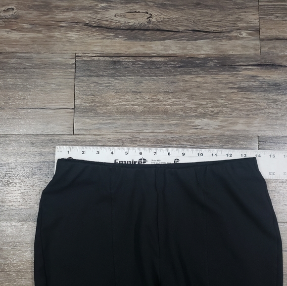 J Jill Ponte leggings Size Petite Small Womens Black Knit Pants Pintucked - Picture 7 of 7